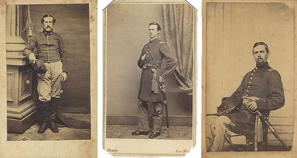 Three Unidentified Union Army CDVs