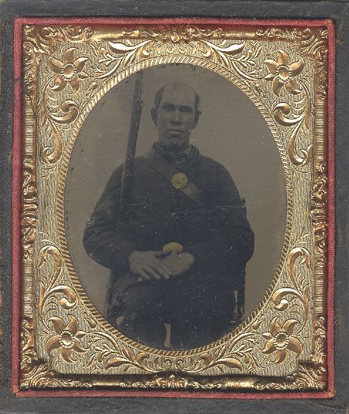Armed Soldier Tintype