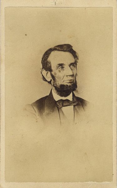 Unusual Vignette of Lincoln on a CDV