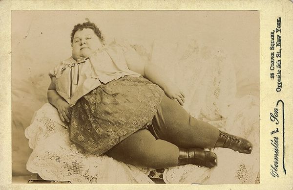 Cabinet Card of Circus Fat Lady