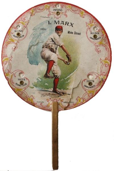 Circa 1904 Baseball Scorer's Fan