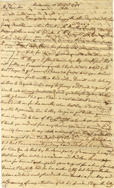 Autograph Letter Signed by Lewis Morris, Signer of the Declaration from New York MORRIS, Lewis (1726-1798) Signer of the Declaration of Independence from New York. 