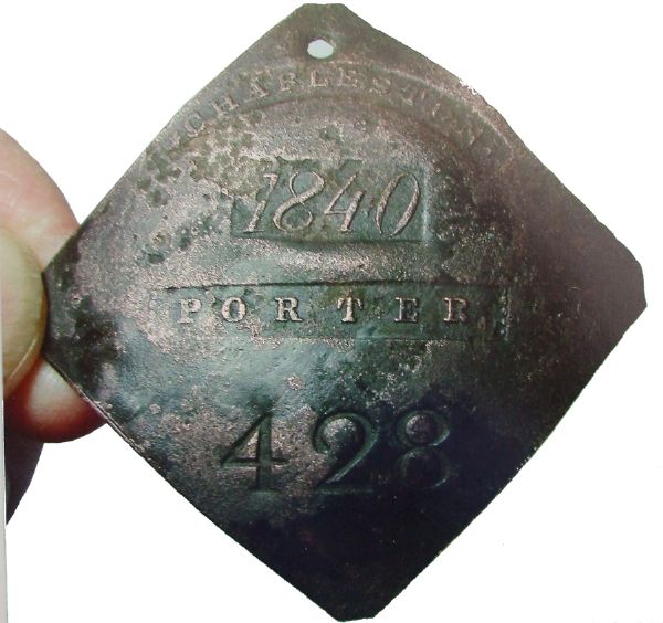 Fantastic Porter South Carolina Slave Badge