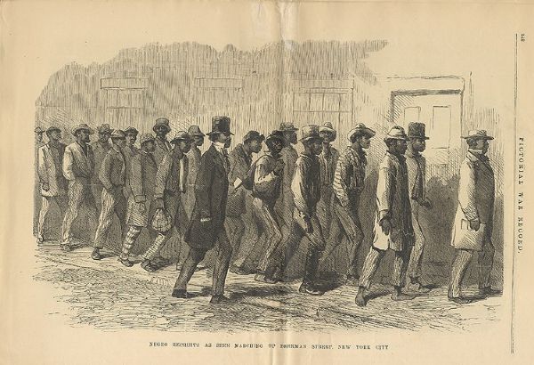 Four Positive Image Engravings Of Black Soldiers