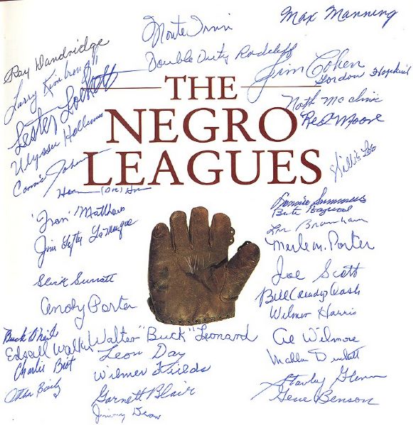 40 Years of Black Professional Baseball Signed by Over 80 Negro League Ballplayers including Hall of Famers