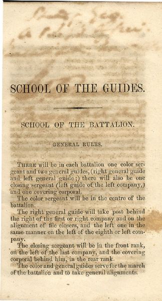 Rare “School of Guides” Confederate Imprint