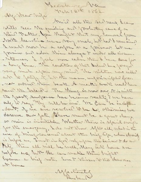 General D.H. Hill Letter Pertaining to the Fall of Roanoke Island to Burnside