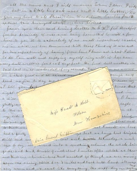 The following twenty-nine (29) lots relate to the Holt family of Mason Village, New Hampshire. Included here are many great content military letters and CDVs of Marquis Lafayette Holt. Also,...