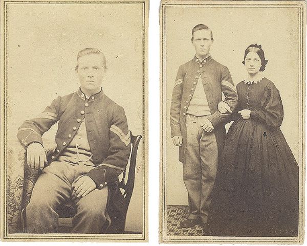 Pair of War-Date Marquis L. Holt Marriage CDVs
