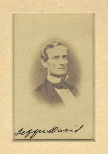 Signed Jefferson Davis Photograph