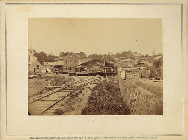 War-date Matthew Brady Photograph of the Railroad Depot in Warrenton, Virginia