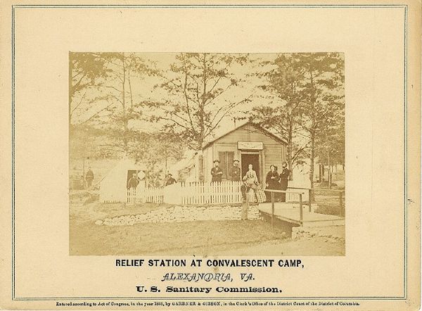 1862 Gardner-Gibson Albumen Photograph of the Relief Station in Alexandria, Virginia
