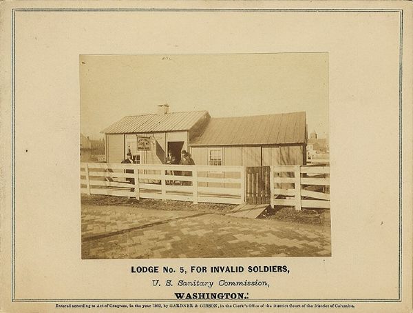 1862 Photograph by Gardner & Gibson of Lodge No. 5 for Invalid Soldiers