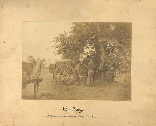 War-date Photograph of “The Forge” of Battery H, Pennsylvania Artillery