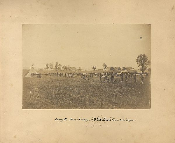 Excellent Albumen Photograph of Battery H, Pennsylvania Artillery