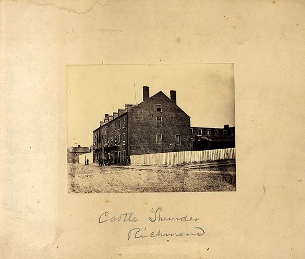 War-perid Albumen Photograph of Castle Thunder