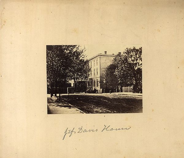 1865 Albumen Photograph of the Confederate White House