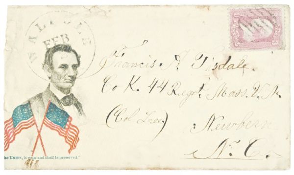 Beardless Abraham Lincoln Patriotic Illustrated Envelope