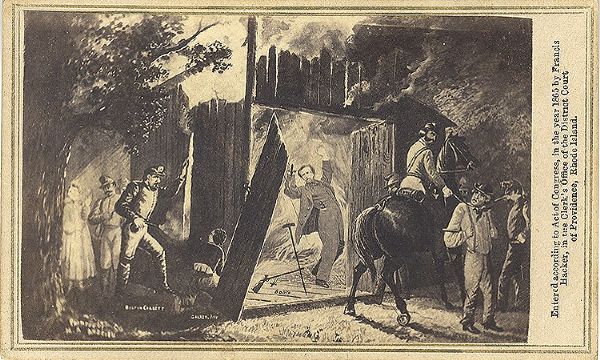 John Wilkes Booth Being Shot CDV April 26, 1865