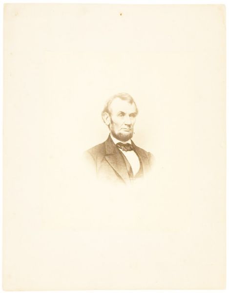 Large Albumen Photo Bust Portrait of Abraham Lincoln