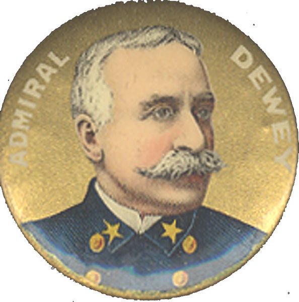 1896 Admiral Dewey Pinback