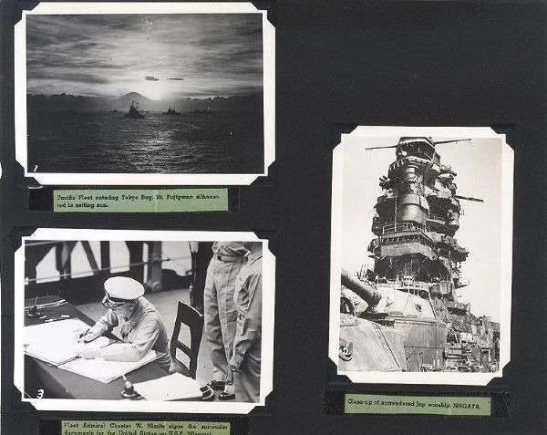 World War II Photos Including Admiral Nimitz Signed the Terms of Surrender