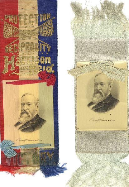 Scarce Campaign Ribbons With Celluloid Images