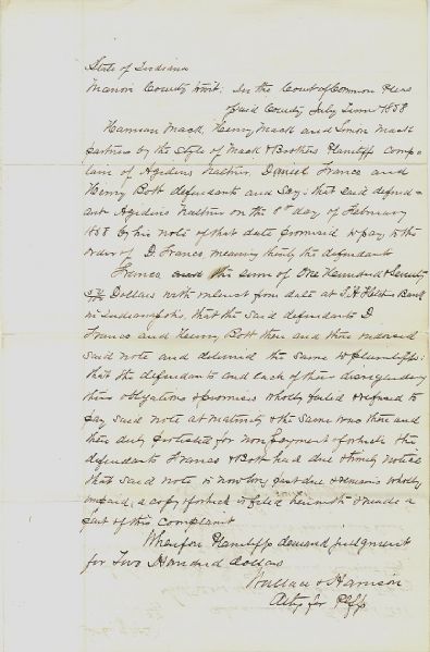 Document Signed by President Benjamin Harrison