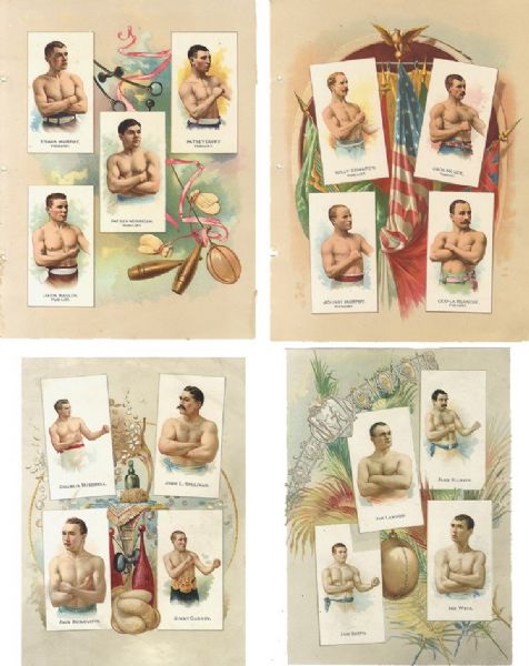 1887 Allen & Ginter  Boxing Album Pages With John L. Sullivan and Others