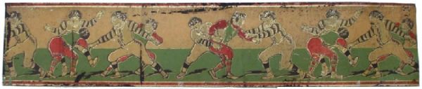 c. 1900 Tin Ceiling Borders Featuring Football Players