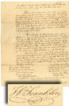 Naturalization Act Signed by William Franklin, Illegitimate Son of Benjamin Franklin