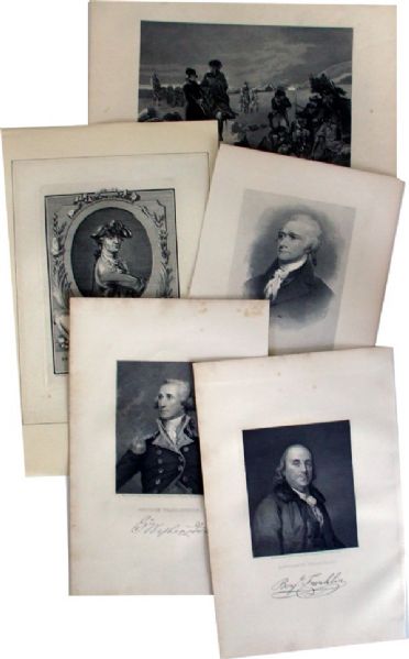 A Nice Group of Steel Engravings of Early revolutionary War Notables
