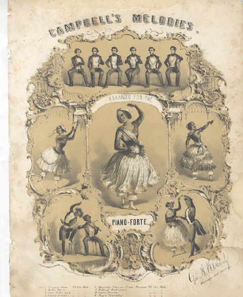 1847 Campbell Minstrels Sheet Music 