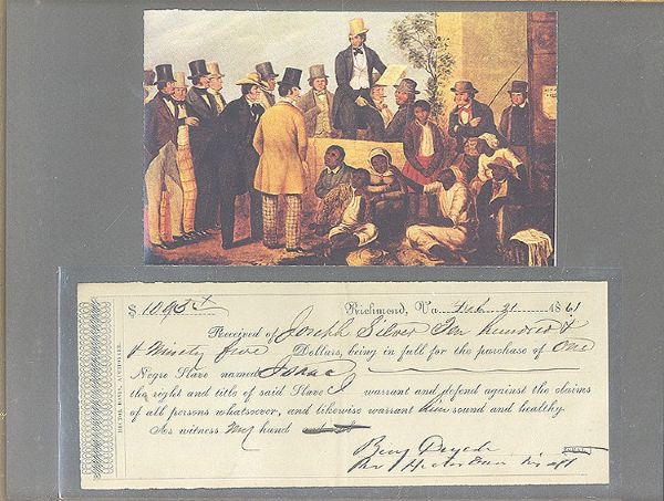 War dated Bill of Sale Printed by Prominent Richmond Slave Auctioneer