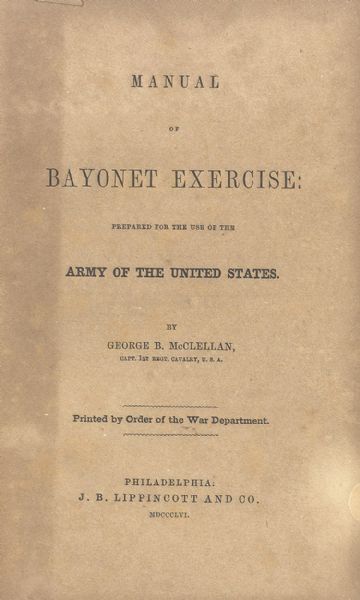 Confederate Bayonet Manual Signed By “S.B. Gibbons” On the Inside ront Cover