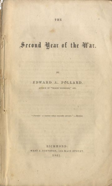 Pollar’s 2nd Year of the War Printed in the South