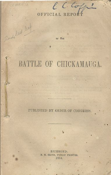 Confederate imprint, Battle Chickamuaga