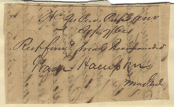 Wade Hampton War-Date Autograph