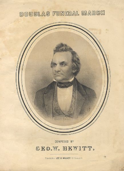 1861 Stephen A. Douglas Funeral March Sheet Music