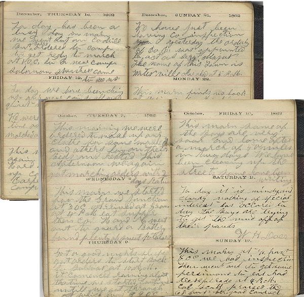 Union Soldier's 1862 68th Ohio Vols. Diary