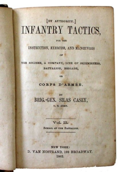 Casey Infantry Manual Presented To 10th Ohio Officer During Perryville Campaign