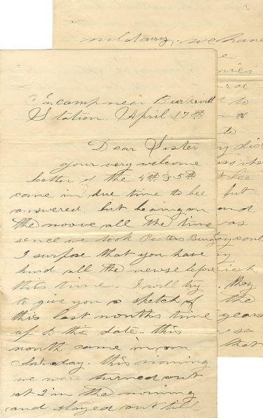 Excellent content 7 1/2 page letter by George A. Clement 31st Maine ... Petersburg ... Battle content ... Capturing Forts ... Lincoln's Assassination