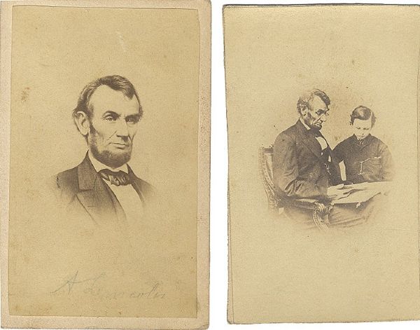 A Pair of Period Lincoln CDVs
