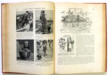 Book Containing 630 Teddy Roosevelt Cartoons