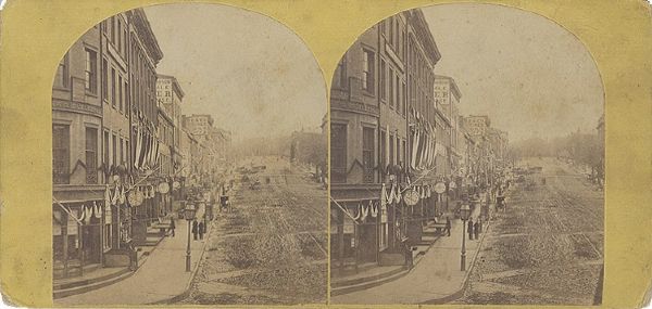 Abraham Lincoln Albany New York Funeral Stereoview April 1865