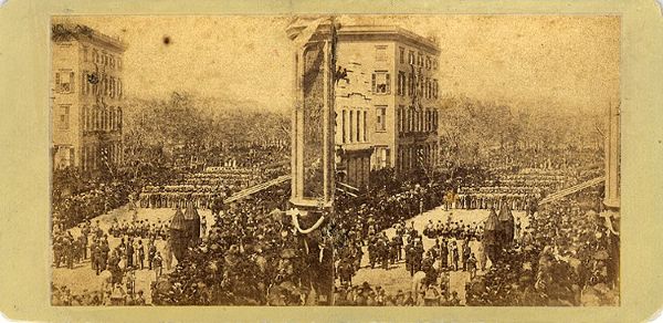 Abraham Lincoln New York City Funeral Stereoview