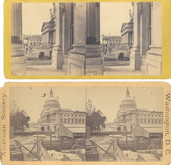 Abraham Lincoln Funeral / Mourning stereoviews Capitol Building Washington, D.C.