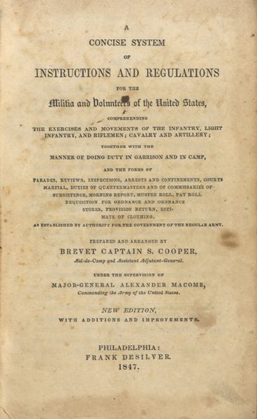 89th NC Militia’s Military Regs Signed by the Soldier