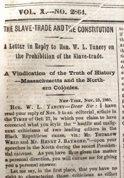 The  Debate Over Slavery Is Front Page