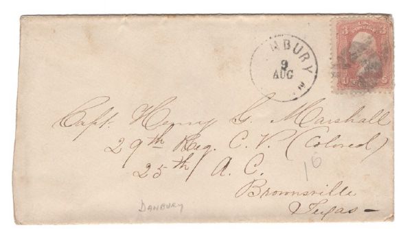 Rare Cover Sent to a 29th Connecticut Officer